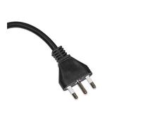 Ventola 120x120x38 220 volt colore nero con cavo mt 2 spina italiana con griglia