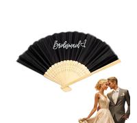 Ventola a cricchetto, elegante in pizzo, per appassionati di matrimonio, leggero, accessorio portatile, delicato promontorio nuziale, design vintage, cerimonia romantica, decorazione per regali di