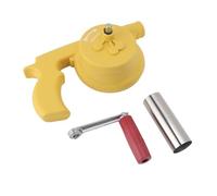 Ventola a mano pedalare barbecue portatile portatore di aria aumento della potenza di fuoco per campeggio esterno e picnics in ghisa in acciaio inossidabile in plastica 11,42 (Giallo)