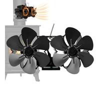 Ventola a Pellet - Ventilatore Potente Attivato dal Calore, Circolatore Termico Silenzioso | Accessorio a Risparmio Energetico per Stufa a Legna caminos Casa Chalet Riscaldamento