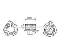 Ventola abitacolo AI8372 AVA QUALITY COOLING per AUDI COUPE B3 80 B4 Tre volumi