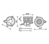 Ventola abitacolo CN8511 AVA QUALITY COOLING per CITROËN PEUGEOT