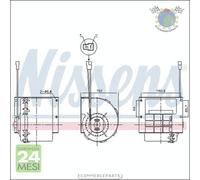Ventola Abitacolo Elettroventola Interna Nissens per MERCEDES SPRINTER 524 5 #up
