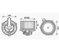 Ventola abitacolo HY8450 AVA QUALITY COOLING per HYUNDAI KIA