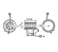 Ventola abitacolo MS8640 AVA QUALITY COOLING per MERCEDES-BENZ T-Model