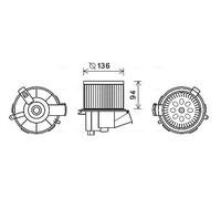 Ventola abitacolo PE8387 AVA QUALITY COOLING per PEUGEOT 307 307 SW 307 Break