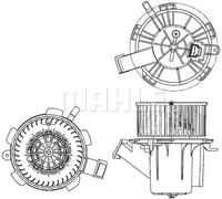 Ventola abitacolo per guida a Sx/Dx AB 132 000P MAHLE per SMART FORTWO Coupé