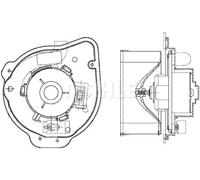 Ventola abitacolo per veicolo con guida a Dx AB 135 000P MAHLE per VOLVO S70