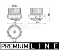 MAHLE AB 284 000P Ventilatore abitacolo