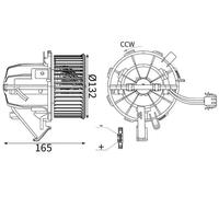 Ventola abitacolo per veicolo con guida a Dx AB 453 000S MAHLE per AUDI A4 B8 A5