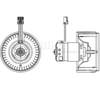 Ventola abitacolo per veicolo con guida a Dx AB 71 000P MAHLE per VOLVO S80 I