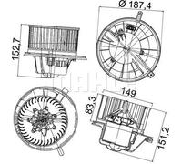 MAHLE AB 148 000P Ventilatore abitacolo