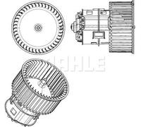 Ventola abitacolo per veicolo con guida a Sx AB 182 000P MAHLE per AUDI PORSCHE