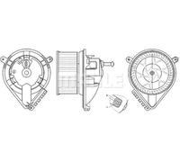 Ventola abitacolo per veicolo con guida a Sx AB 271 000S MAHLE per MERCEDES-BENZ