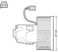 Denso Ventilatore abitacolo DEA05008 guida a Sx per BMW 6 Cabriolet e 5 Serie (F10/F11/F18)