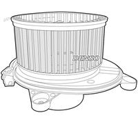 Denso Ventilatore abitacolo DEA06001 per Chrysler con guida a Sx