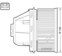 Ventola abitacolo per veicolo con guida a Sx DEA10053 DENSO per FORD S-MAX C-MAX