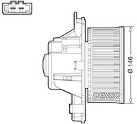 Ventola abitacolo per veicolo con guida a Sx DEA21014 DENSO per CITROËN PEUGEOT