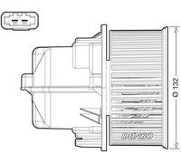 Ventola abitacolo per veicolo con guida a Sx DEA33002 DENSO per VOLVO LAND ROVER