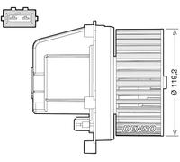 Ventola abitacolo per veicolo con guida a Sx DEA33003 DENSO per VOLVO S80 I
