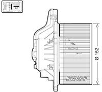 Ventola abitacolo per veicolo con guida a Sx DEA41015 DENSO per HYUNDAI KIA