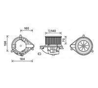Ventola abitacolo RT8572 AVA QUALITY COOLING per RENAULT MEGANE Scénic