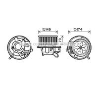 AVA QUALITY COOLING VN8339 Ventilatore abitacolo per AUDI,SEAT,SKODA,VW