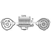 Ventola abitacolo VO8174 AVA QUALITY COOLING per VOLVO S70 V70 I C70 I Coupé