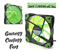 VENTOLA ARIA RAFFREDDAMENTO PER CASE ASSEMBLATO PC GAMING 15 LED VERDE 120MM