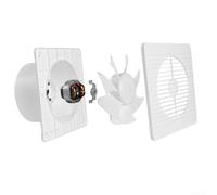 Ventola aspirante per bagno e cucina, montaggio a parete, con flusso d'aria silenzioso e protezione per aria fresca interna (15,2 cm)