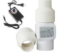 Ventola Aspirazione 25mm, 1 pollici Ventola Estrazione 36 m³/h Ventola di Scarico con Controllore di Velocità, Estrattore Aria In Linea Per Booster, Tenda di Crescita,Ventilazione, 25mm