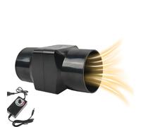 Ventola Aspirazione 50mm, 2 pollici Ventola Estrazione 36 m³/h Ventola di Scarico con Controllore di Velocità, Estrattore Aria In Linea Per Booster, Tenda di Crescita,Ventilazione, 50mm-black