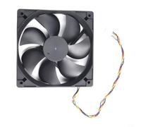 Ventola assiale 12025 con doppio cuscinetto a sfera, ventola di raffreddamento brushless, 12 V/24 V, 3000 giri/min, ad alto flusso d'aria per case PC, HVAC, ventilazione fai da te, scarico nero (12 V)