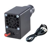 Ventola centrifuga a velocità variabile da 12 V, con USB da 5 V e CC 5,5 x 2,1 mm, a carbone, per barbecue