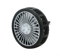 Ventola con clip per bocchetta dell'aria dell'auto, con clip in gomma morbida e flusso d'aria a 3 velocità, cavo di ricarica di tipo C, per console centrale di uscita dell'aria dell'auto (nero)