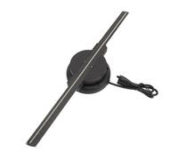 Ventola con Ologramma 3D, Display Pubblicitario per Proiettore Ologramma 3D con 224 Perline Luminose a LED Videoproiettore Olografico Telecomando per Insegne di Negozi (Spina UE