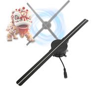 Ventola con Ologramma 3D, Proiettore 3D WiFi con 224 Perline A Led, Controllo App WiFi, per Mostre, Centri Commercial, Cinema, Aeroporti,Natale. 42cm-17.72in