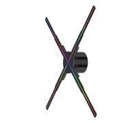 Ventola con ologramma 3D Proiettore Olografico 3D Fan, Luce Logo Pubblicitario, Lampada Segnaletica Olografica A LED, Corna 3D P50