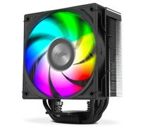 NOX XTREME PRODUCTS HUMMER H-500 Raffreddatore per CPU con display digitale della temperatura, compatibile con Intel&AMD, ventola PWM da 120 mm, 4 heatpipes in rame e alluminio, colore nero