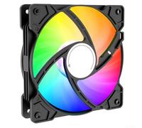 Ventola da 12 cm per telaio del radiatore del computer, con connettore 4P, progettata per prestazioni di raffreddamento silenziose ed effetti LED colorati per migliorare il flusso d'aria e mantenere