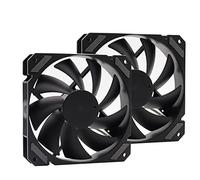 Ventola da 120 mm nero PWM 4pin 12v DC Fan Case for processore CAMPIO COMPRESSIONE ACQUA CREELLO CHOLORE STALLO VOLUME ARIA ALTO ARIA (Blade Color : 2 Fans)
