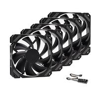 Ventola da 120 mm nero PWM 4pin 12v DC Fan Case for processore CAMPIO COMPRESSIONE ACQUA CREELLO CHOLORE STALLO VOLUME ARIA ALTO ARIA (Blade Color : 5 Fans with Hub)