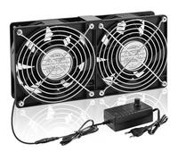 Ventola da 120 mm, ventola di raffreddamento a flusso d'aria elevato con regolatore di velocità, ventola assiale CA alimentata da 100 V-240 V con doppio cuscinetto a sfere (240mm x 120mm 38mm)