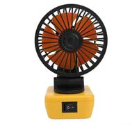 Ventola da cantiere con alimentazione adeguata in un piccolo pacchetto da 18 V a batteria con supporto doppia porta USB (giallo)