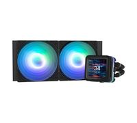Zalman Alpha2 DS AIO CPU Liquid Cooler, AMD AM5/AM4, Intel LGA 1851/1700/1200/1151, display LCD personalizzabile da 2,7" (nero, 360 mm)