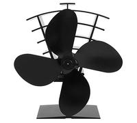 Ventola del camino mtlavishishishishing ventola per stufa alimentare per un'efficace distribuzione di calore ideale per tronchi di legno a casa 4 lame materiale di ferro circa 710