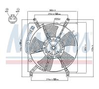 Ventola Del Radiatore Motore Elettrica Nissens per Toyota Rav 4 II