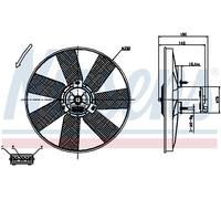 VENTOLA DEL RADIATORE NISSENS PER VW AUDI SEAT SKODA NIS85538