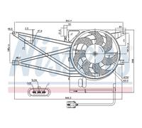 Ventola Del Radiatore Ventola Motore Ventola Elettrica Nissens per Opel Vectra B