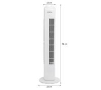 Ventola della colonna oceanica - 45W - altezza 78 cm - 3 velocità - oscillante - bianco - bianco